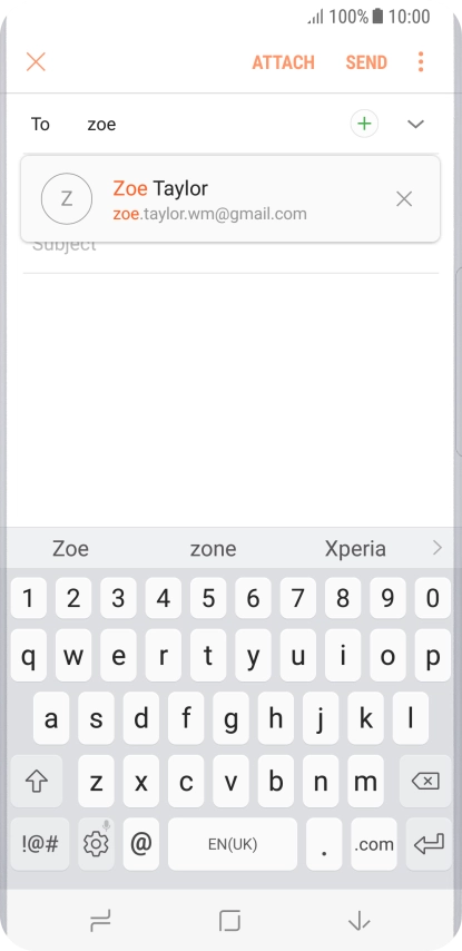Press the required contact. Press the required contact.
