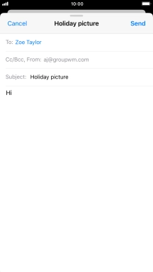 Press and hold the text input field until a pop-up menu is displayed.