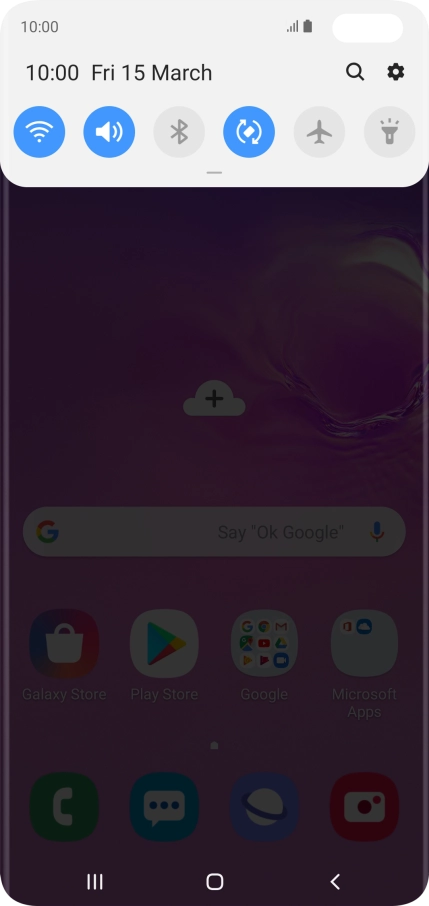 Press the settings icon.