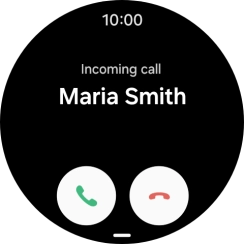 Press the accept call icon and slide your finger upwards to answer the call.