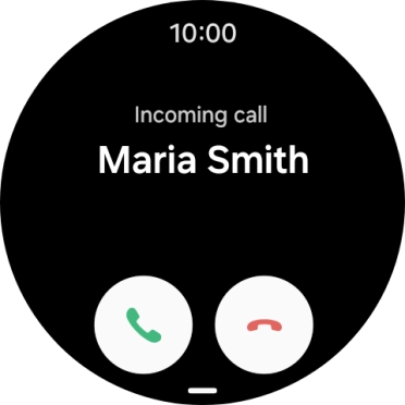 Press the accept call icon and slide your finger upwards to answer the call.
