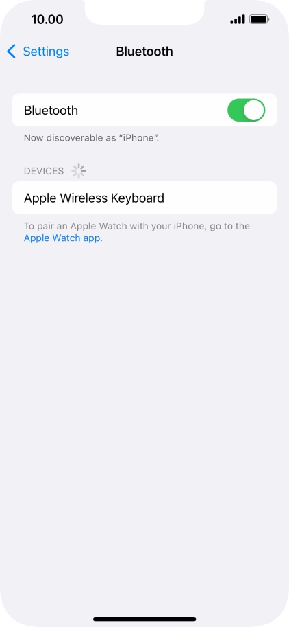 Press the required Bluetooth device and follow the instructions on the screen to pair the device with your phone.