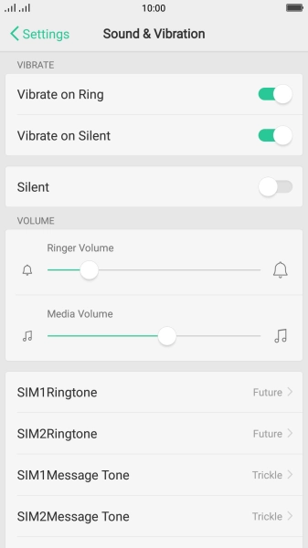 Press SIM1Ringtone.