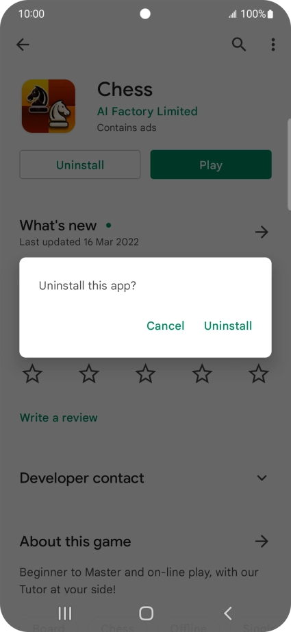 Press Uninstall. Press Uninstall.