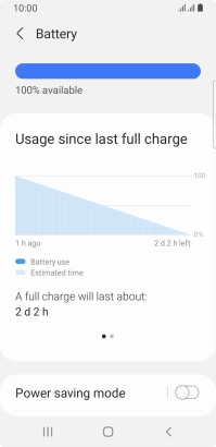Press Power saving mode. Press Power saving mode.