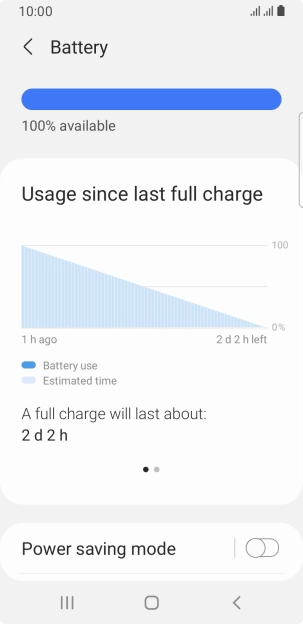 Press Power saving mode. Press Power saving mode.