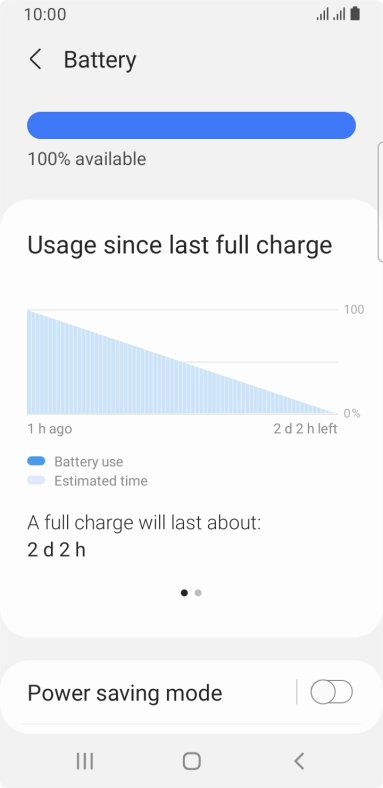 Press Power saving mode. Press Power saving mode.