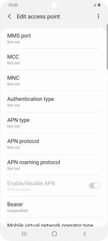 Press MMS port.