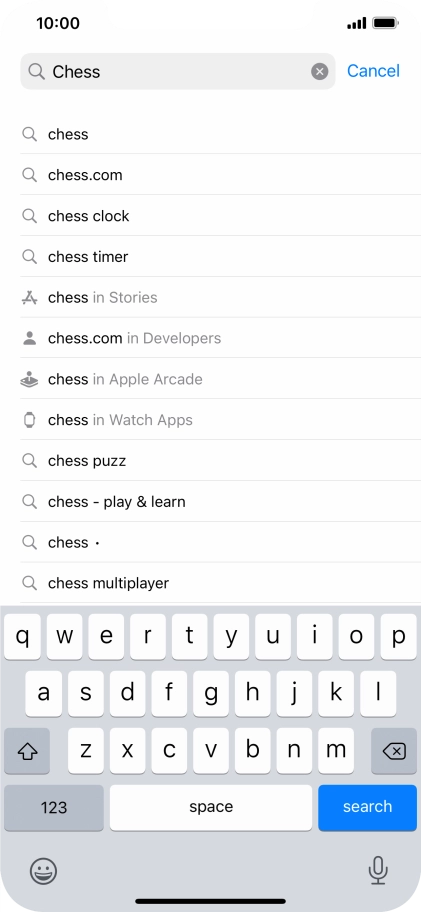 Press search.