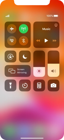 Press the required function to open an application or turn the function on or off. Press the required function to open an application or turn the function on or off.