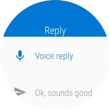 Press Voice reply. Press Voice reply.