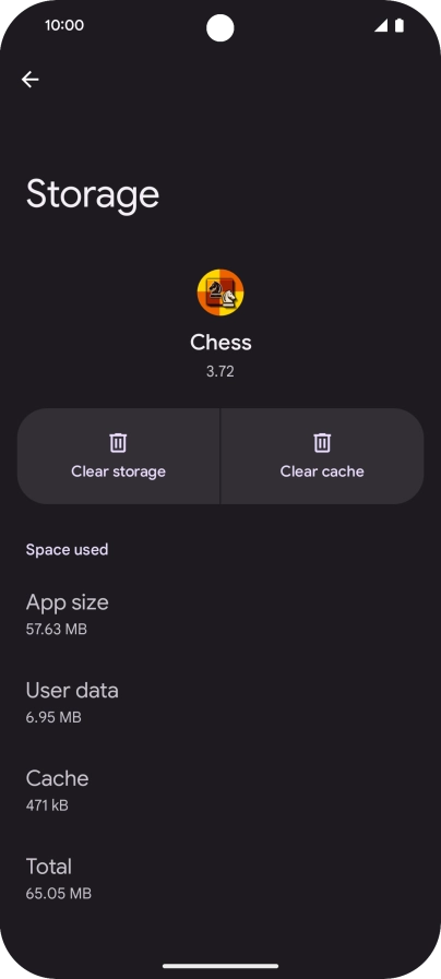 Press Clear cache.