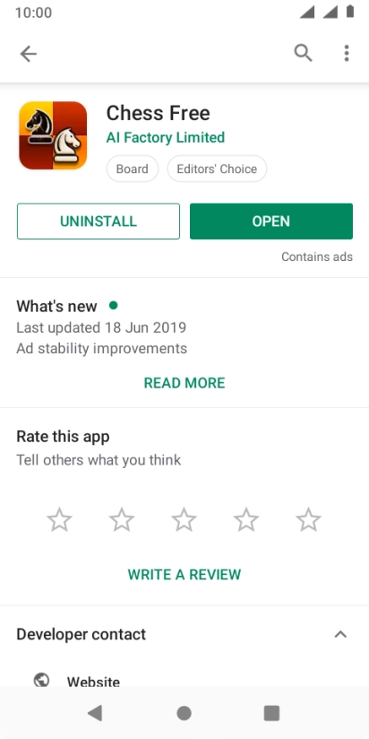 Press UNINSTALL. Press UNINSTALL.