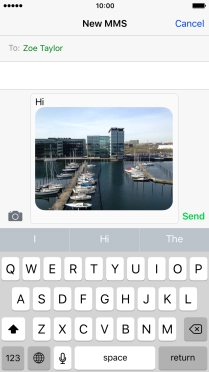 Press Send when you've written your picture message.