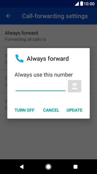 Press TURN OFF.