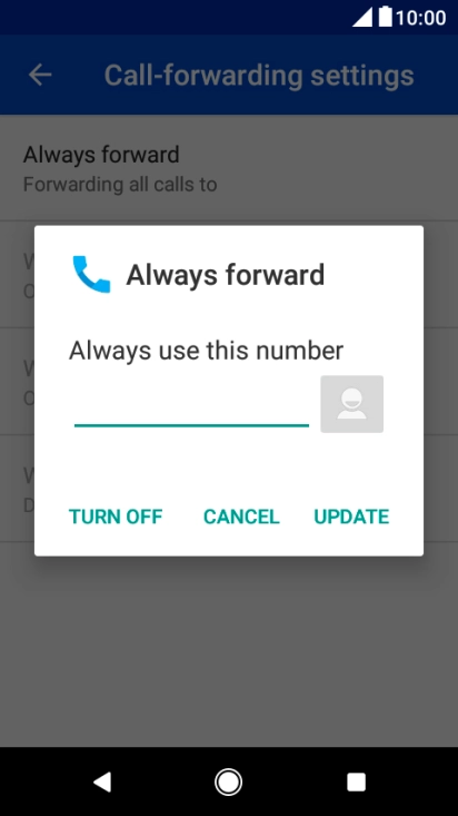 Press TURN OFF.