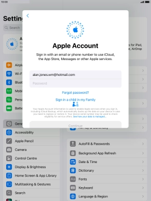 Press Password and key in the password for your Apple ID. Press Password and key in the password for your Apple ID.