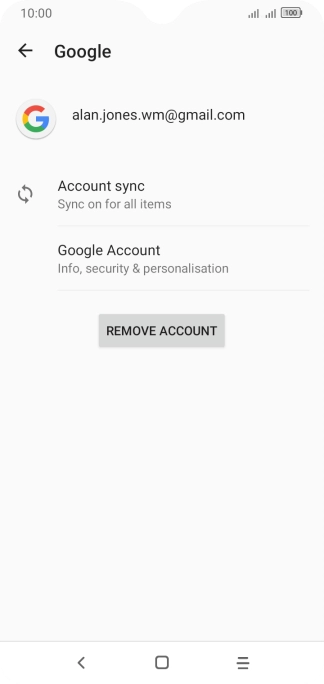 Press Account sync.