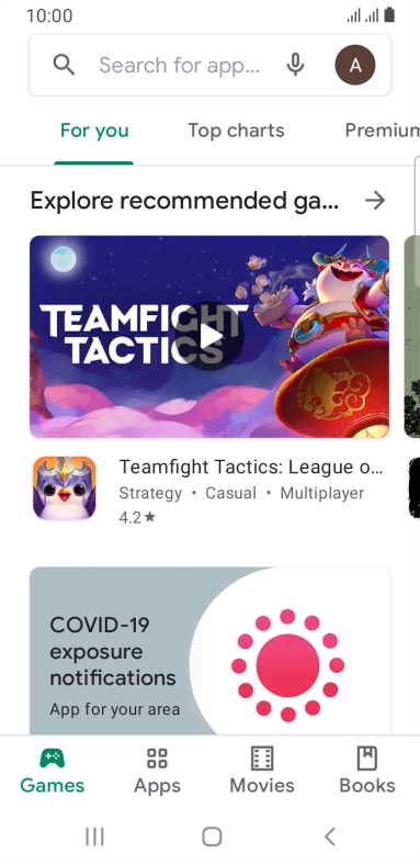 Press the search field. Press the search field.
