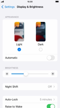 Press Dark.
