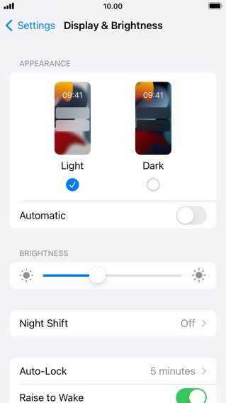 Press Dark.