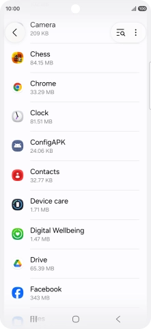 Press the required app. Press the required app.