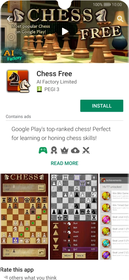 Press INSTALL and follow the instructions on the screen to install the app. Press INSTALL and follow the instructions on the screen to install the app.