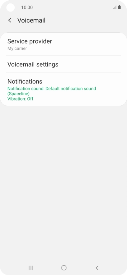 Press Voicemail settings. Press Voicemail settings.