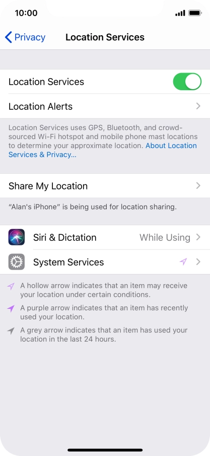 Press the required app. Press the required app.