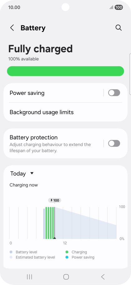 Press Power saving.