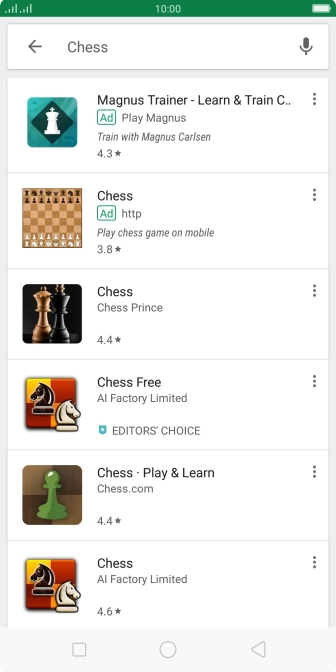 Press the required app. Press the required app.