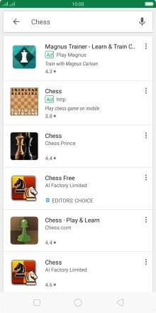 Press the required app. Press the required app.