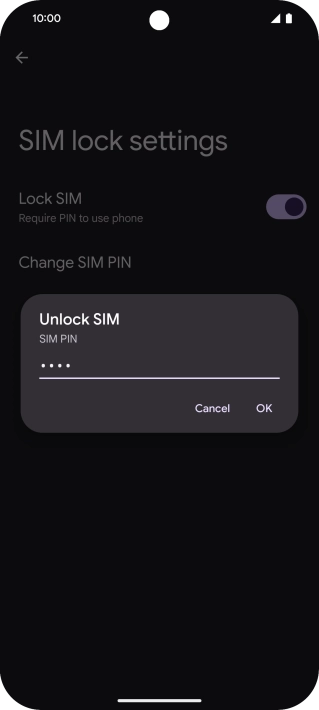 Key in your PIN and press OK. Key in your PIN and press OK.