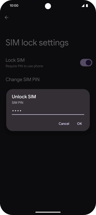 Key in your PIN and press OK. Key in your PIN and press OK.