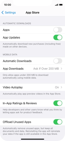 Press the indicators next to the required content types to turn the function on or off. Press the indicators next to the required content types to turn the function on or off.