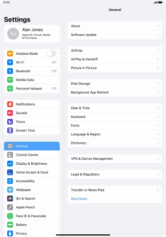 Press Mobile Data. Press Mobile Data.