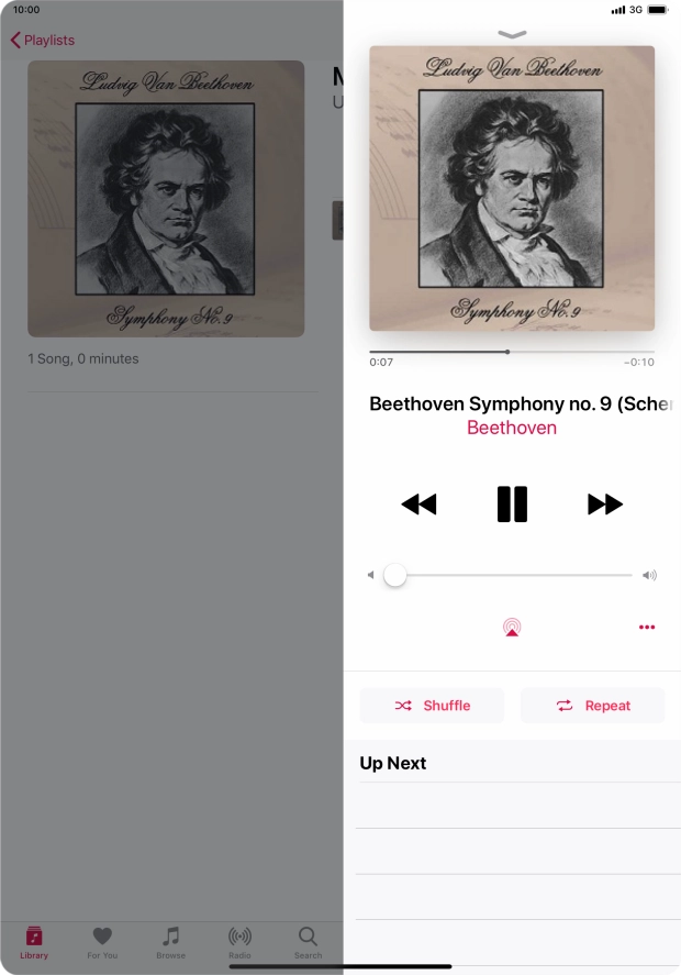 Press arrow right to go to the next audio file.