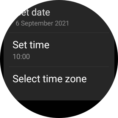 Press Set time. Press Set time.