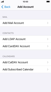 Press Add Mail Account. Press Add Mail Account.