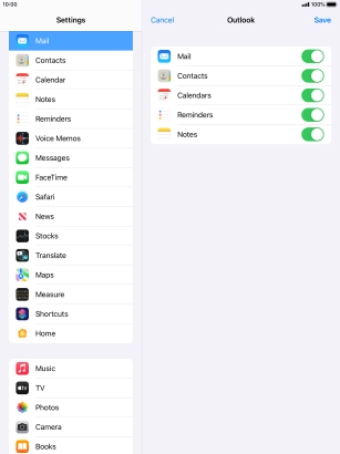If this screen is displayed, you email account has been recognised and set up automatically. Follow the instructions on the screen to key in more information and finish setting up your tablet.