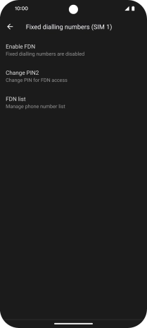 Press Enable FDN.