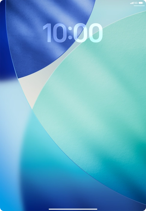 Press and hold anywhere on the lock screen.