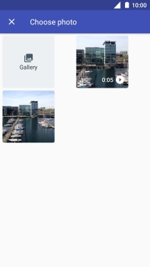 Press the gallery icon. Press the gallery icon.