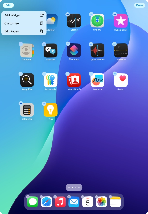 Press Add Widget.