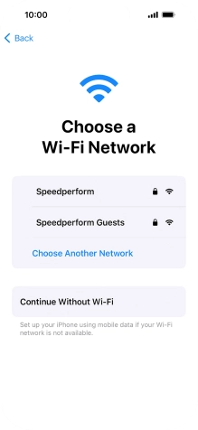 Press the required Wi-Fi network.