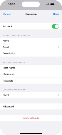 Press SMTP. Press SMTP.