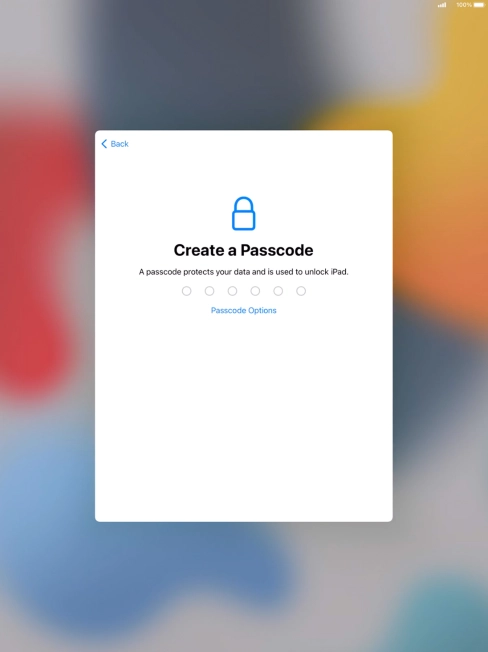 Press Passcode Options. Press Passcode Options.