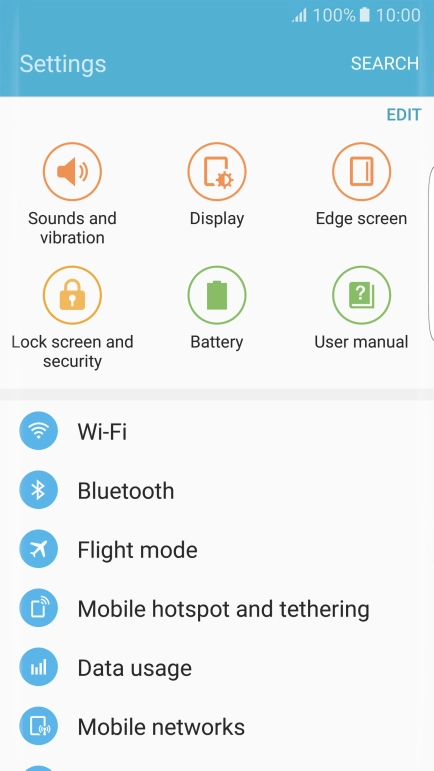 Press Mobile networks.