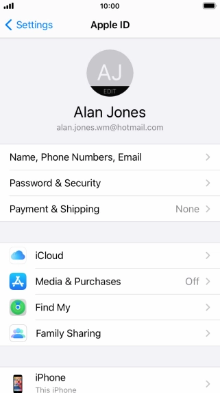 Press iCloud.