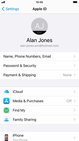Press iCloud.